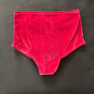 Bright Pink Velvet High-Waisted Shorts